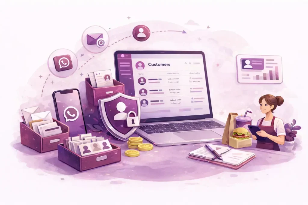 Branded online ordering interface for a UK cafe on a smartphone.