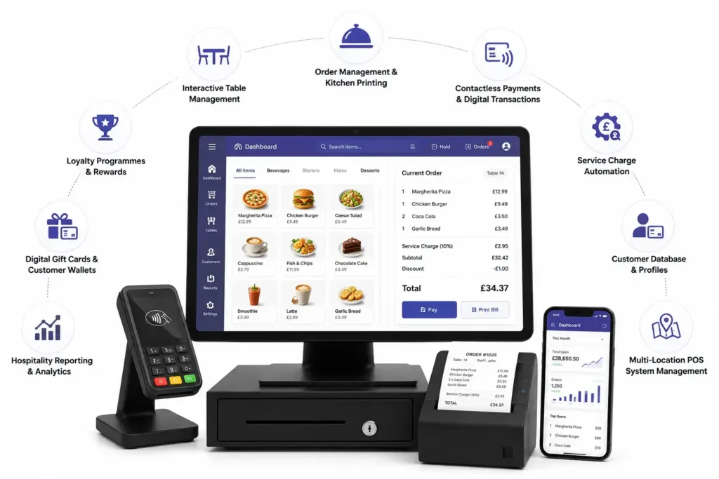 Digital Ordering System with loyalty, reporting, customer management and table management features