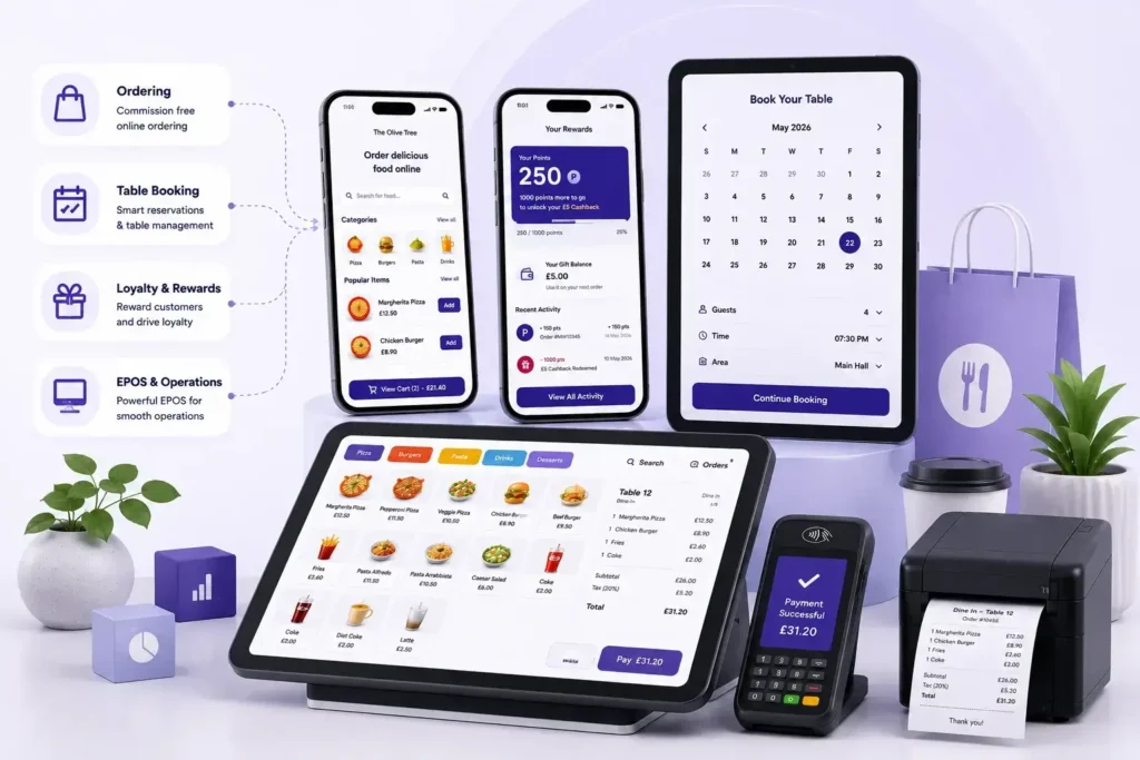 Restaurant Management System UK with EPOS, ordering, booking and loyalty