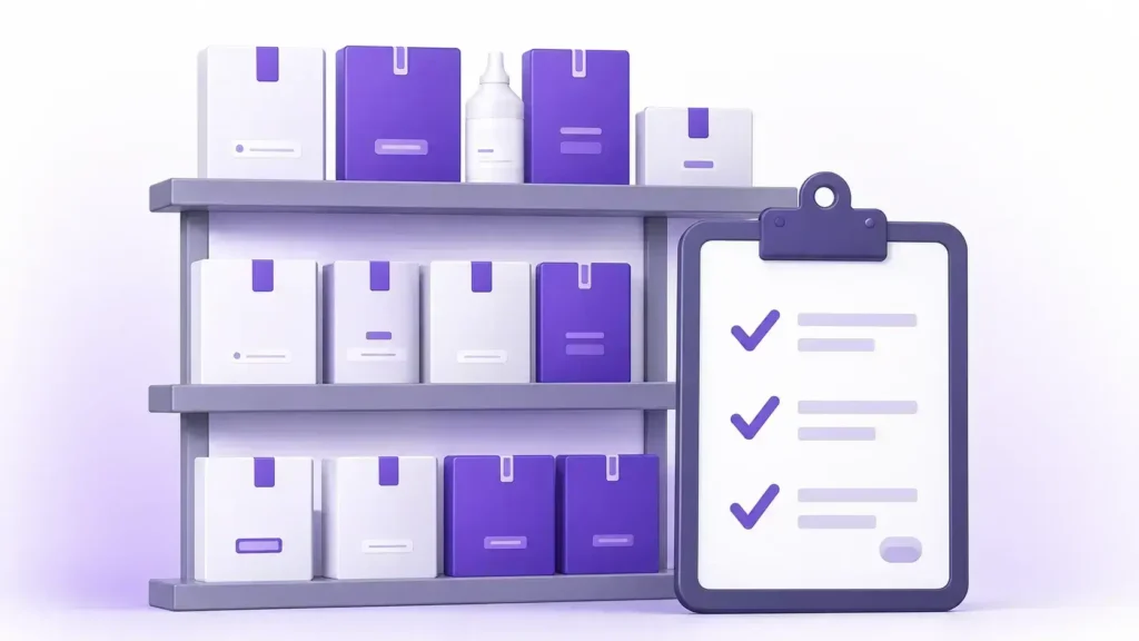 Retail stock management for organized inventory and product control